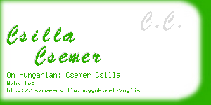 csilla csemer business card